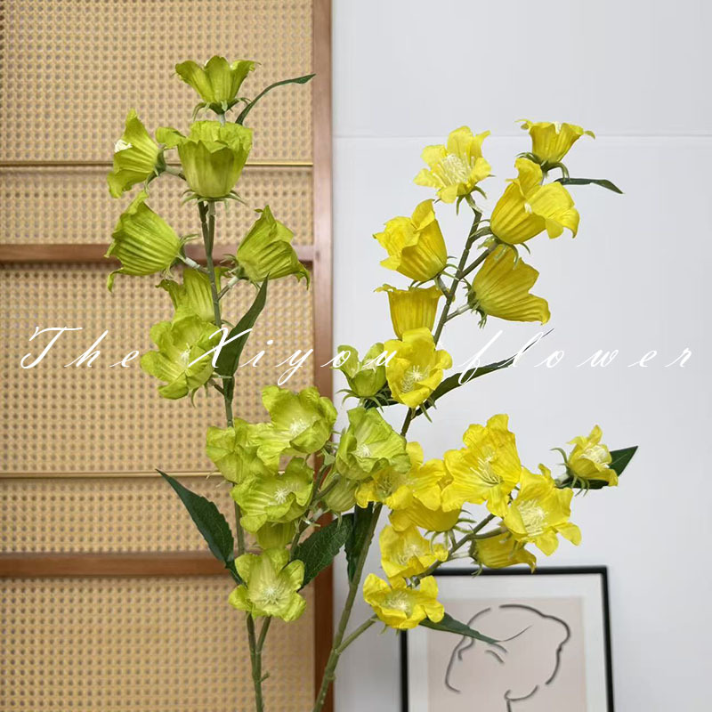 New high-branch wind chime artificial flower arrangement, home living room dining table decoration flower, wedding hall flower arrangement pic 14