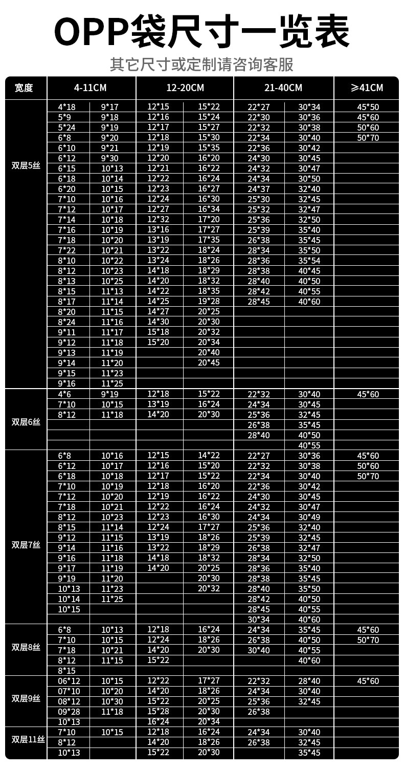 透明塑料袋OPP不干胶自黏袋小尺寸包装自封袋opp袋自粘袋批发详情9