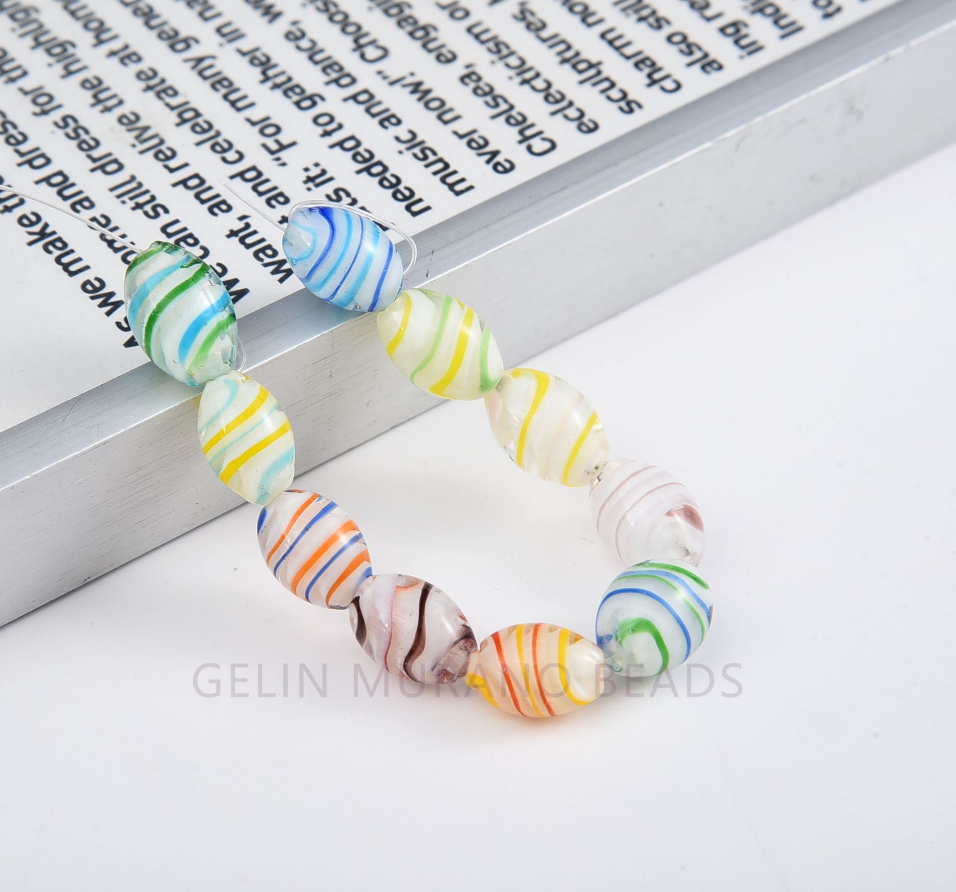 琉璃珠香灰手链手工项链毛衣链耳环头饰材料鼓形散珠diy饰品配件详情4