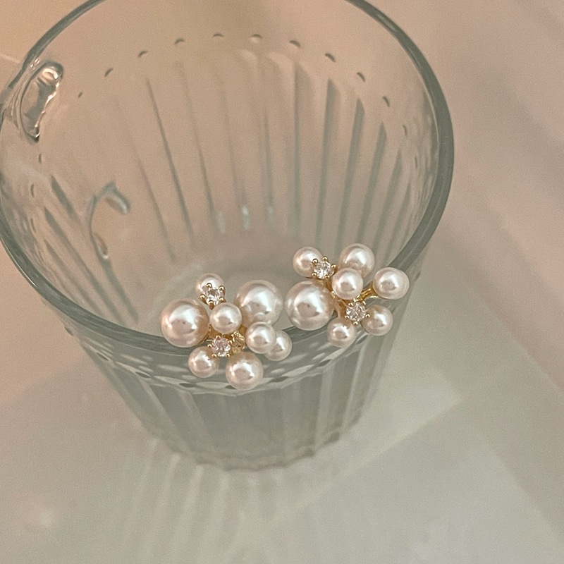 小众设计感珍珠耳环锆石轻奢风高级感925银针韩版春夏新款个性女~详情28