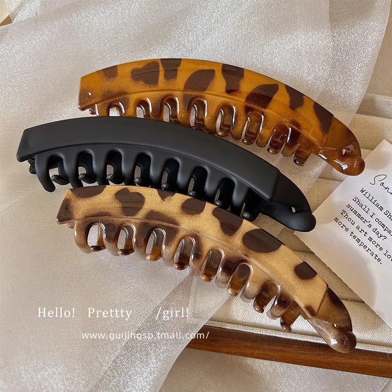 Lazy banana clipper, a powerful hair clip, a high ponytail fixing tool, a high-end hairpin at the back of the head, a vertical hair clip accessory for women pic 2