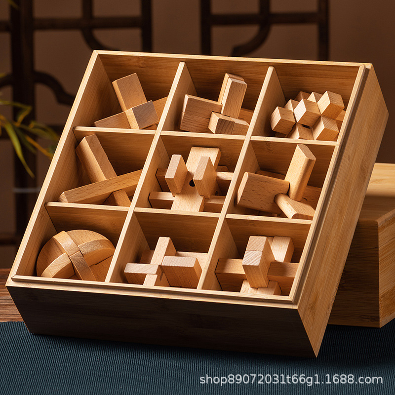 Redwood Lu Ban Lock, Kongming lock, educational toys for adults and children, birthday gifts pic 16
