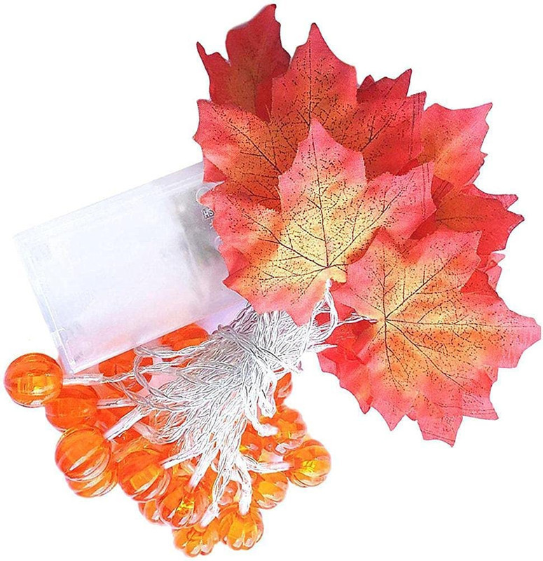 Cross-border led maple leaf color lights, flashing lights, string lights, starry sky, holiday Christmas room decoration, battery USB star lights pic 31