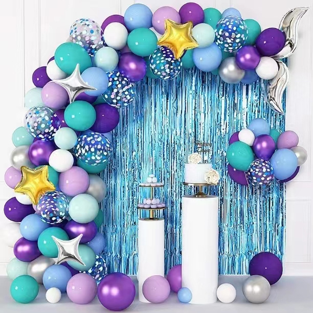 Cross-border rain curtain balloon set, multi-style birthday party, wedding decoration and arrangement, customized balloon set pic 1