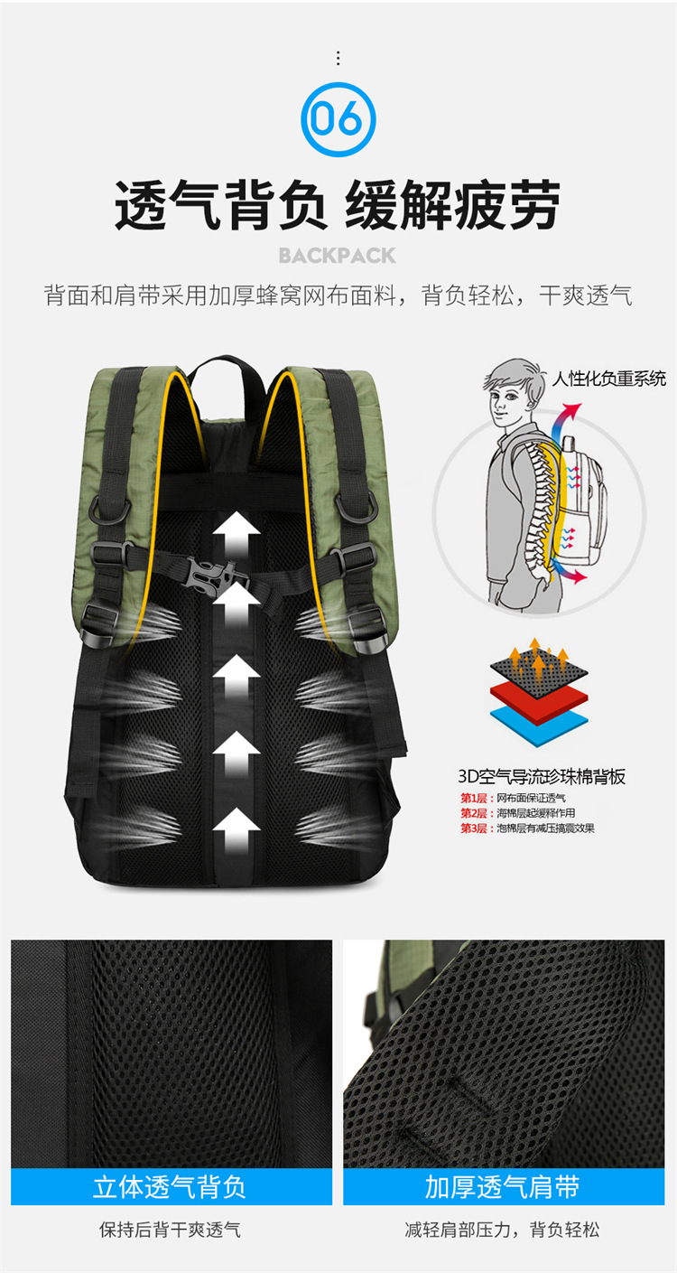 Yitu Outdoor Backpacks wholesale, mountain climbing, hiking and camping backpacks, cross-border anti-splash travel bags, large-capacity mountain climbing bags pic 14