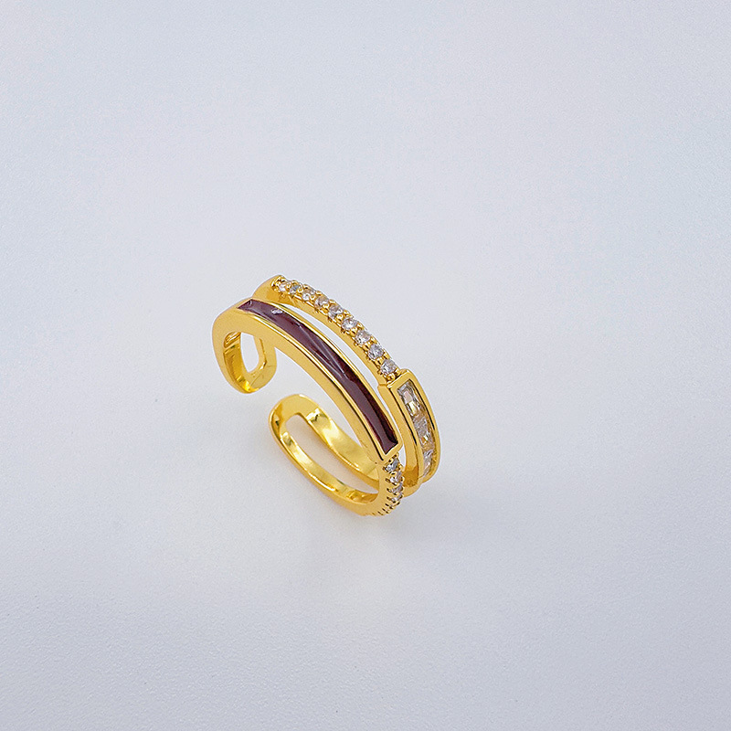 The high-end and light luxury open-top ring of Bai Ling Jewelry is exquisitely super sparkling with micro-inlaid zircon and features an inS-style Japanese, Korean and Japanese ring style for women pic 13