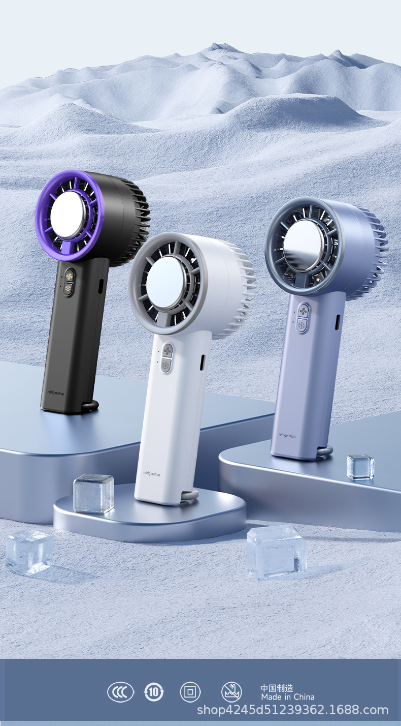 新款usb半导体冰敷制冷风扇手持便携式小型桌面充电涡轮迷你风扇详情11