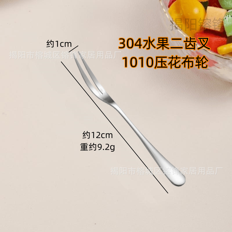 Wholesale 304 stainless steel fruit forks, thickened dessert forks for hotel and household use, fruit sticks, cake and mooncake gift forks pic 14