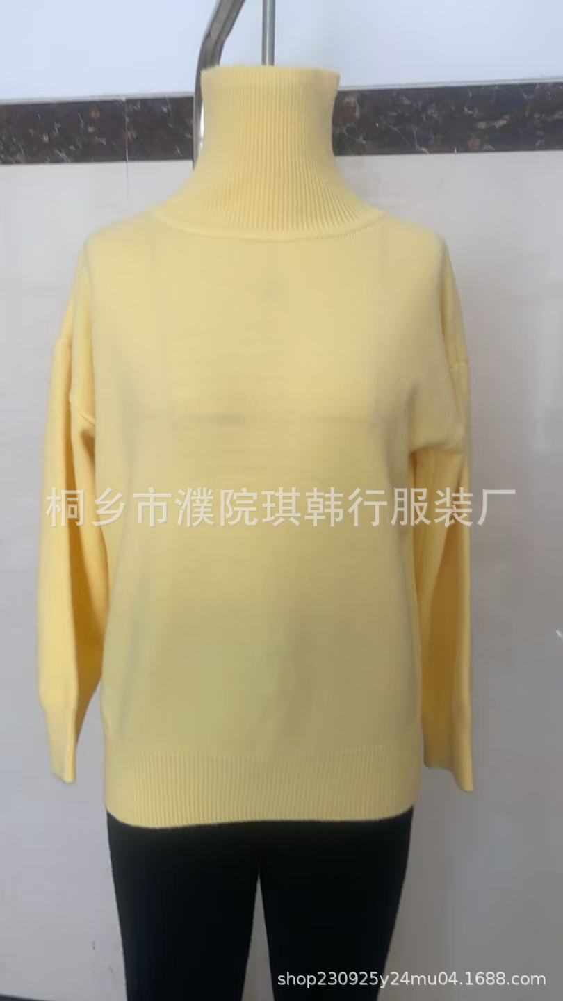 A loose and versatile knitted pullover with a laid-back style for women to wear over a high-neck sweater from Europe and America in the autumn and winter of 2025 pic 8