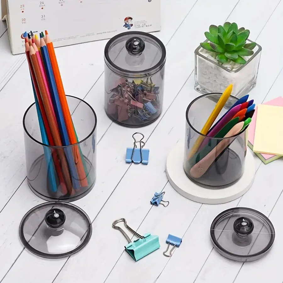 Cotton swab boxes, round cotton swab storage boxes, bathroom can storage cans, transparent toothpick boxes, dental floss boxes are selling well across borders pic 7