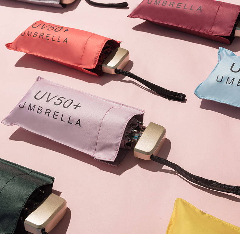 超轻扁五折伞六骨晴雨伞太阳伞晴雨两用迷你折叠遮阳伞礼品批发详情1