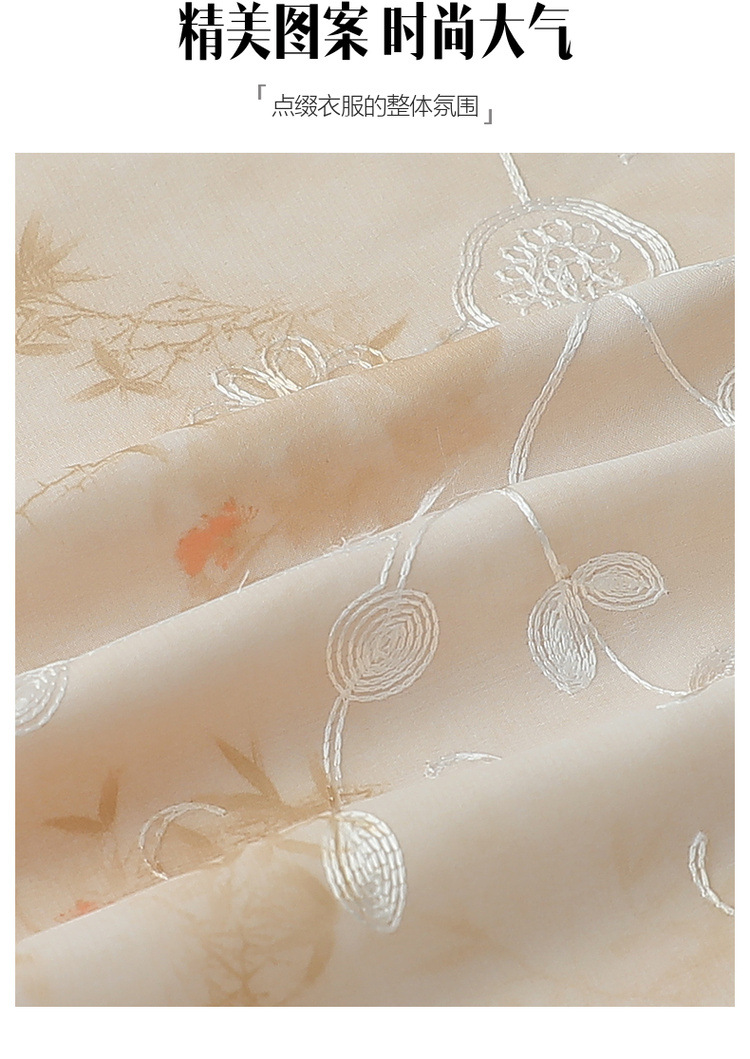 中老年人夏装假两件T恤女奶奶装夏季上衣中年妈妈七分袖雪纺小衫详情15