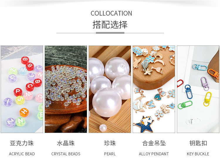 ABS iride-colored non-porous imitation pearl round beads, loose beads, diy handmade accessories, decorative macaron cosmetic box, filled beads pic 3