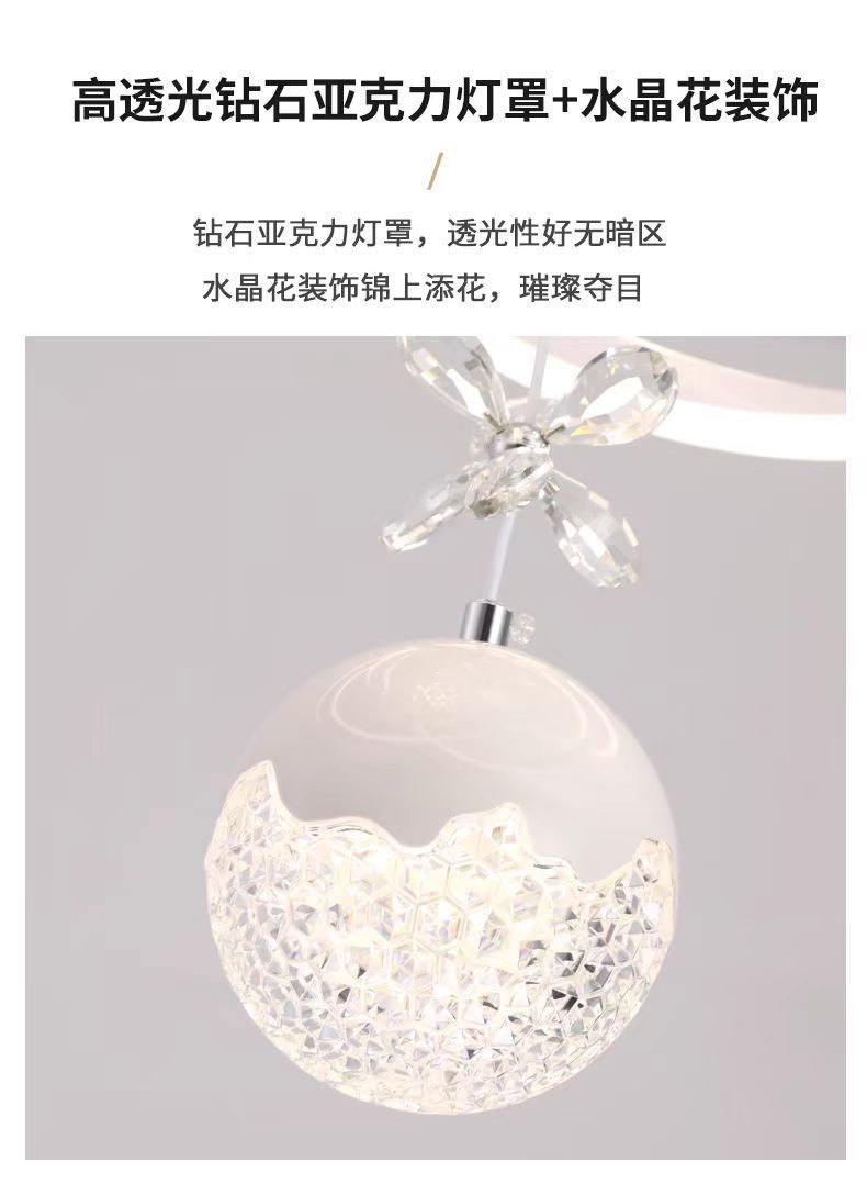 现代创意轻奢餐厅吊灯水晶灯家用led主卧室高级感客厅灯中山灯具详情24