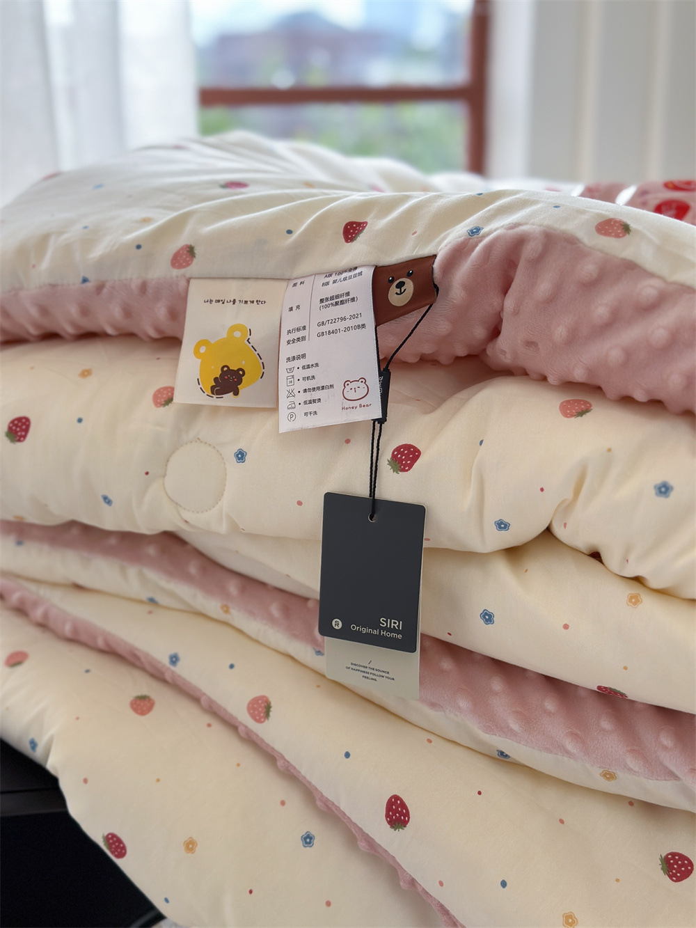 13372 All-cotton cartoon small floral print spring and autumn quilt soothing, bean quilt warm and fleece winter quilt core pic 32