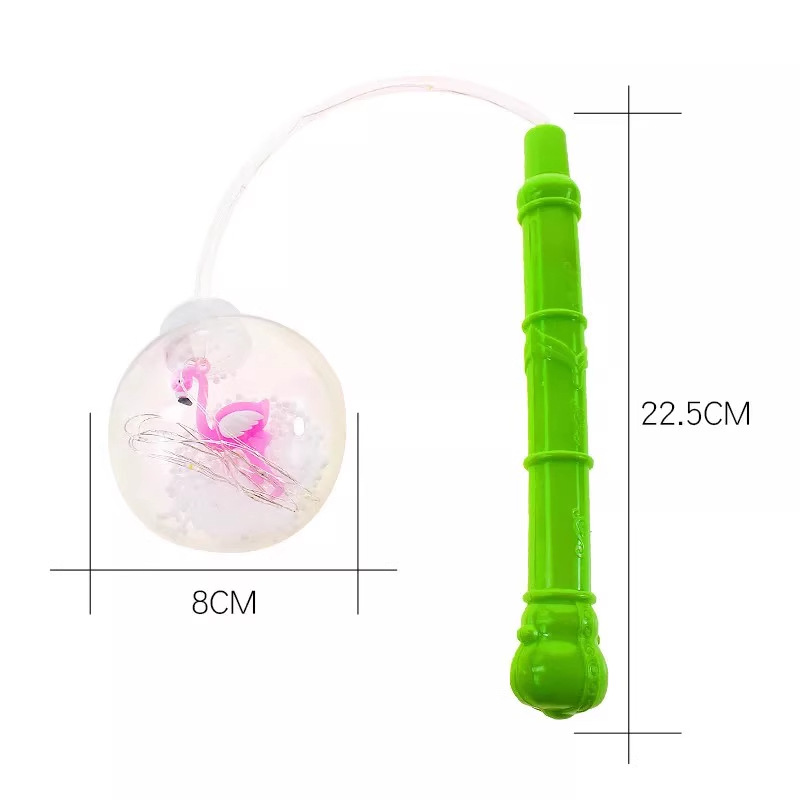 Internet-famous luminous hand-held bouncy ball lanterns, transparent flashing cartoon balls, night market square street stalls, Douyin cool toys pic 17