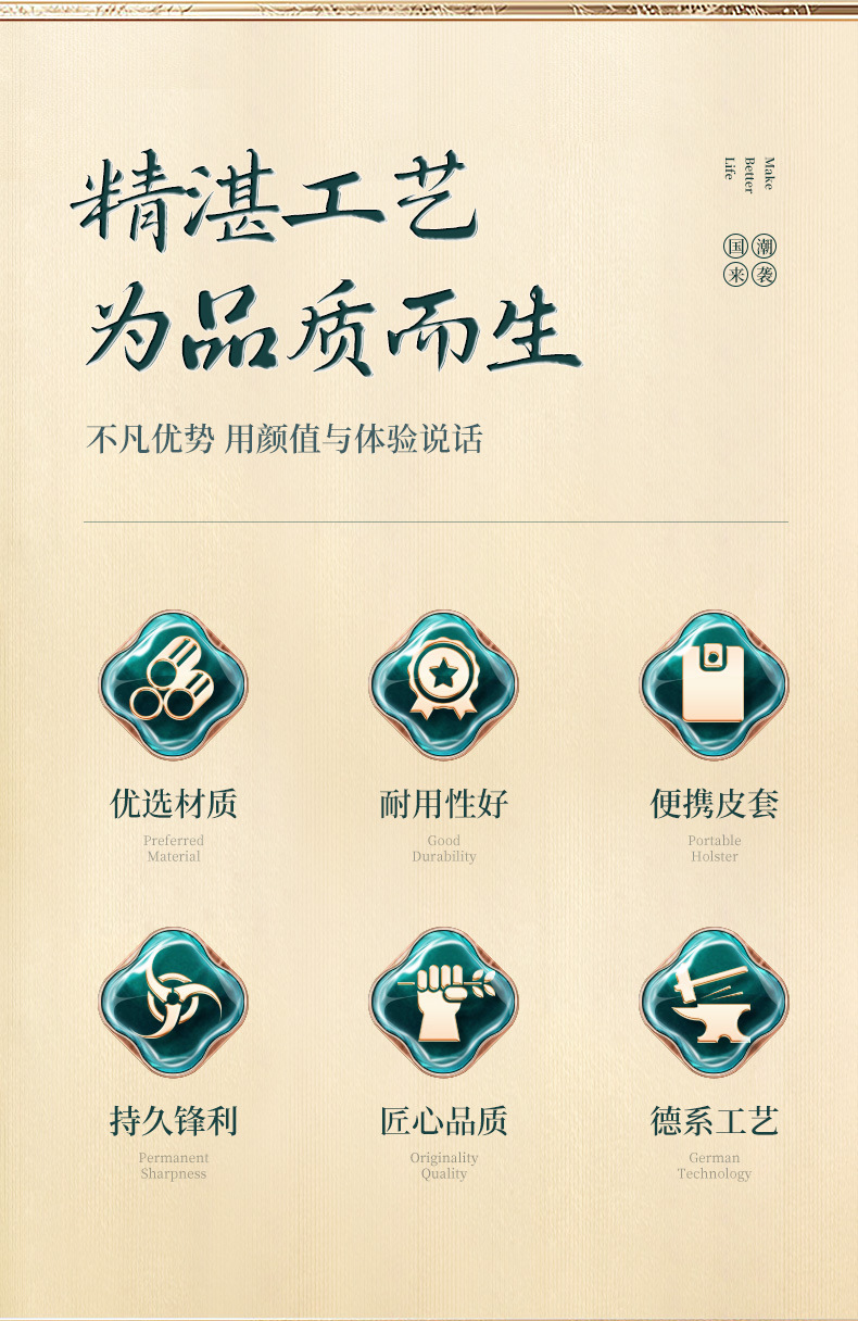 国潮手作指甲刀套装甲沟全套指甲剪十八件套鹰嘴钳家用修脚工具详情5