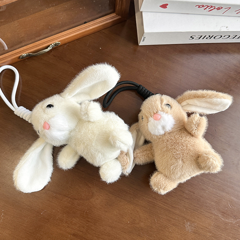 Sweet little rabbit dolls, comforting and accompanying long-haired, big-eared rabbit plush toys, keychains, bags, pendants, figurines, gifts pic 7