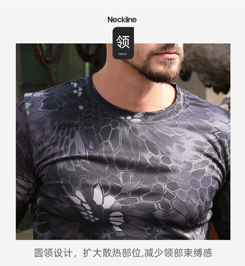 Yitu Tactical Tight-fitting Suit for outdoor sports wear, durable and quick-drying, Ice Silk quick-drying T-shirt top, long-sleeved T-shirt, breathable and quick-drying pic 10