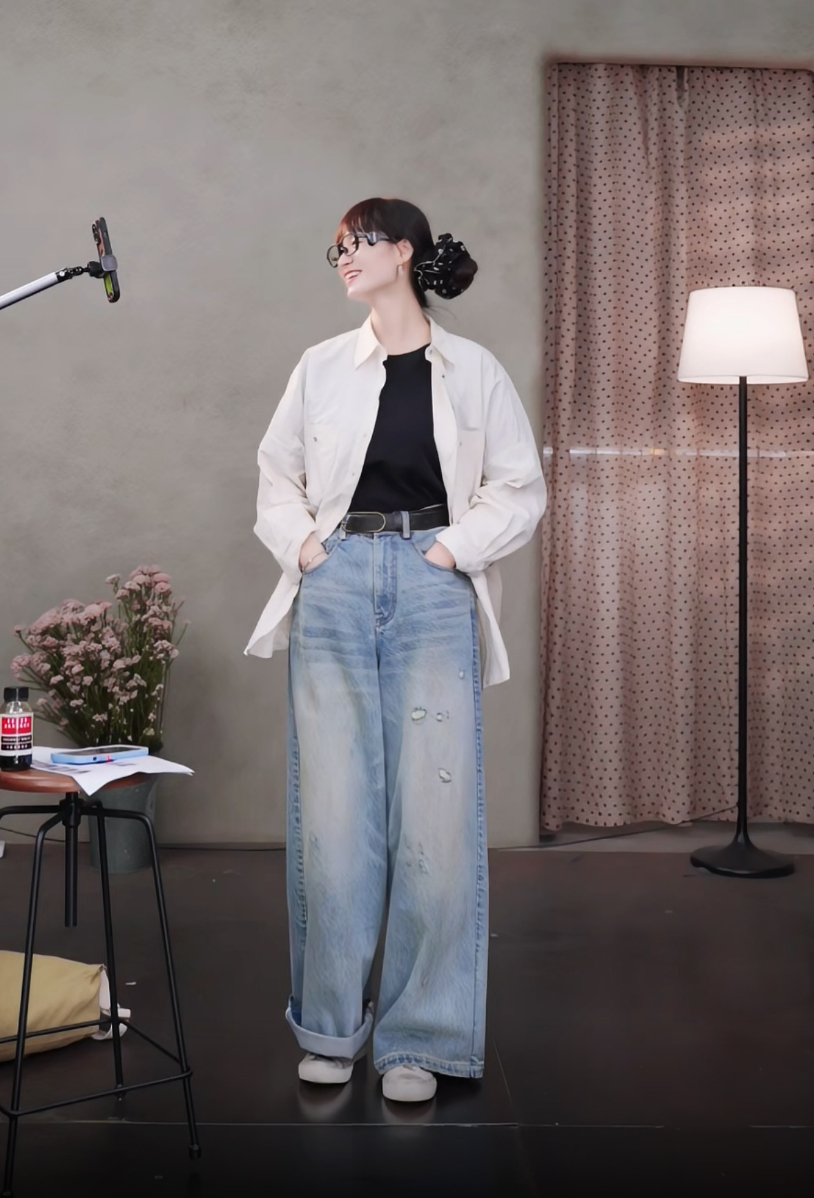 【 Random Thoughts 】 Summer Storm Ripped Heavy Washed jeans straight-leg pants for all four seasons pic 8