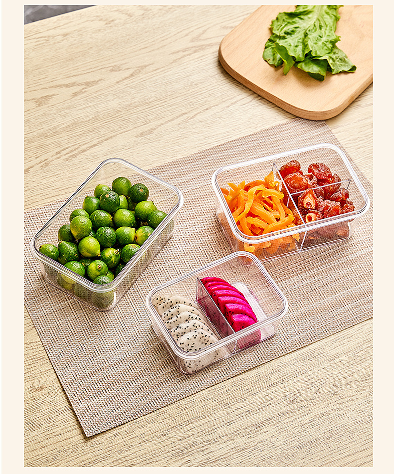 分格保鲜盒饭盒蔬菜食品密封罐便当盒水果零食饼干收纳盒冷冻带盖详情16