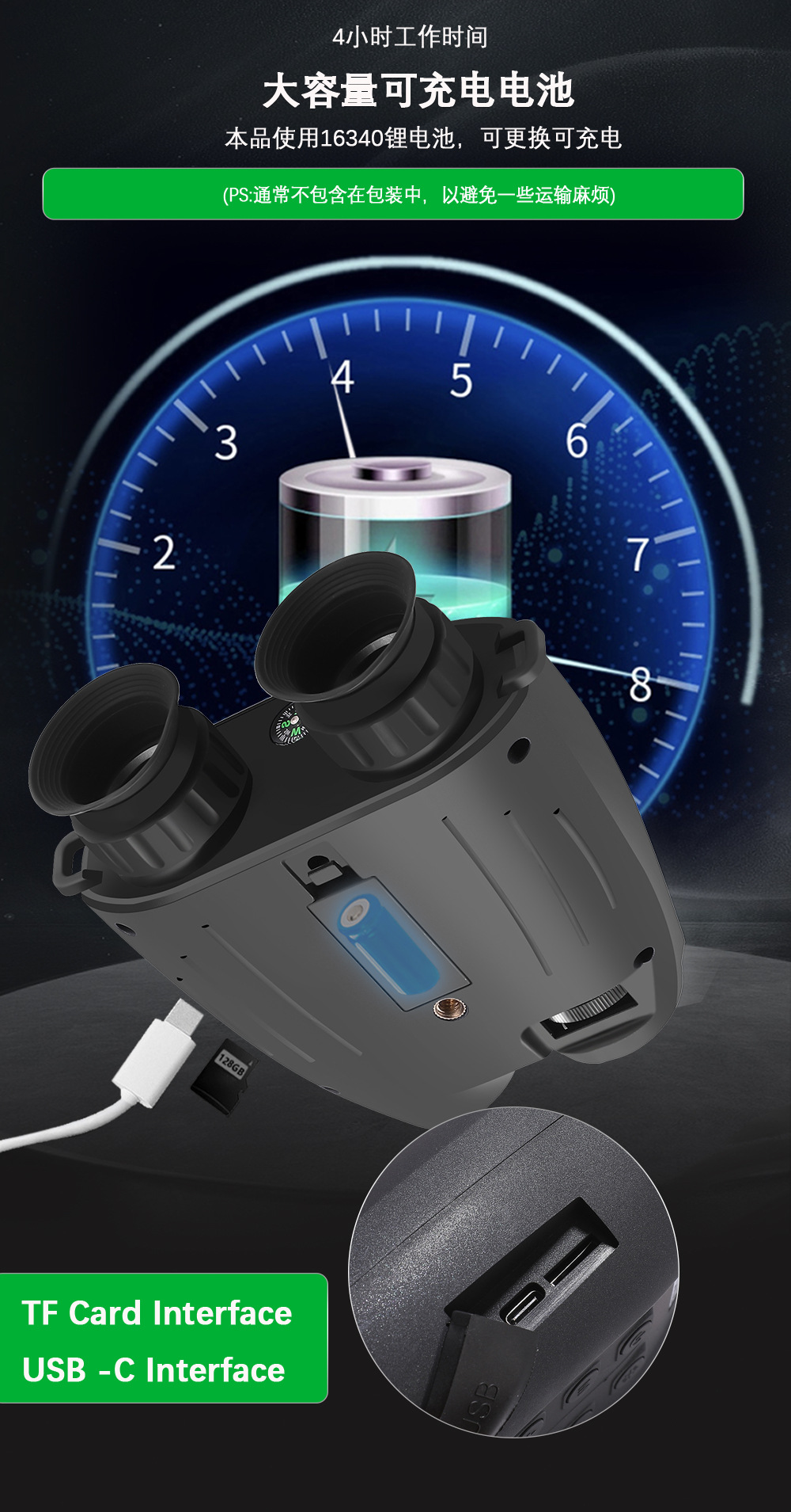 ZIYOUHU PVS-32 High-definition Night Vision device - Nighttime head-mounted Digital Infrared helmet - Head-mounted binocular night vision device pic 13