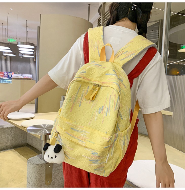 双肩包女生出游可爱少女简约大学生百搭轻便时尚春游中学上课书包详情12