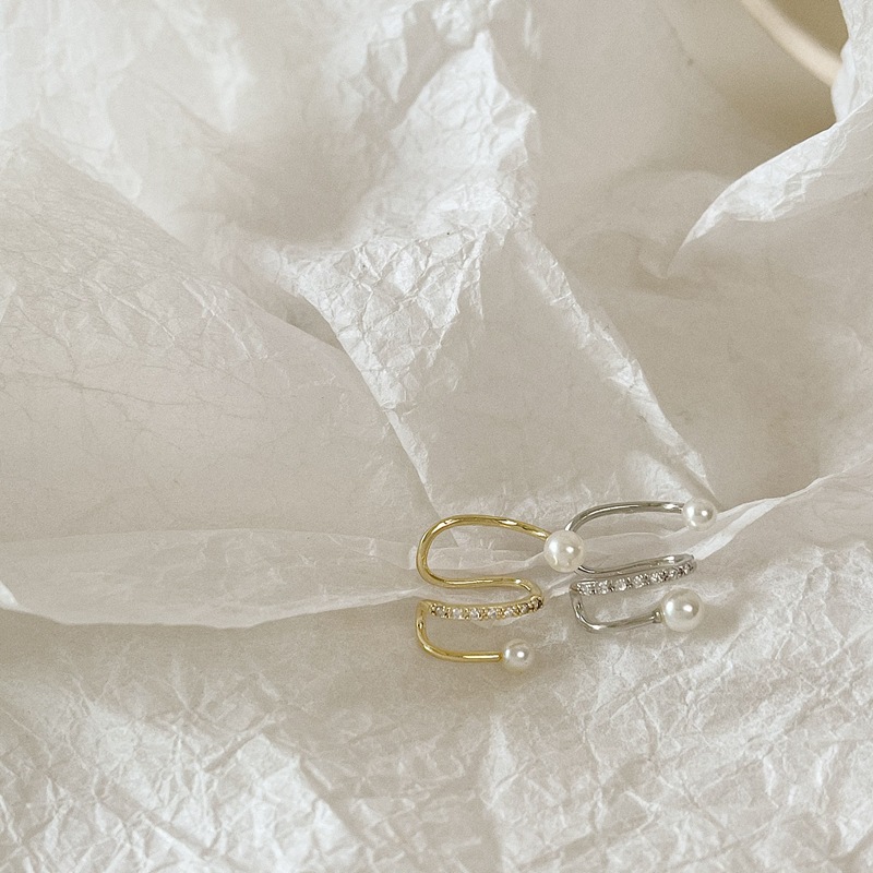 韩国小众设计感冷淡风耳夹无耳洞耳骨夹时尚气质简约波浪耳环耳饰详情23