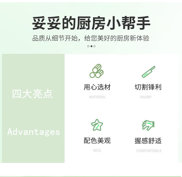 外贸不粘喷漆刀具凤尾柄6件套刀黑色喷点厨师切肉面包刀礼品套装详情5