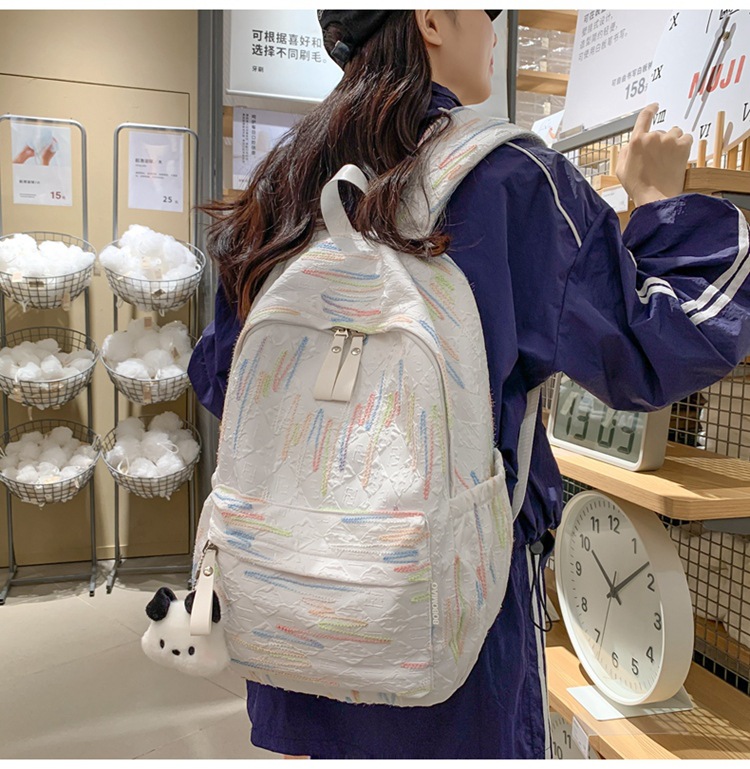 双肩包女生出游可爱少女简约大学生百搭轻便时尚春游中学上课书包详情26