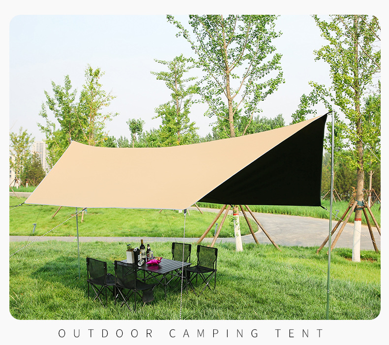 黑胶天幕帐篷户外便携式大号露营装备野营野餐防晒蝶形遮阳棚厂家详情25