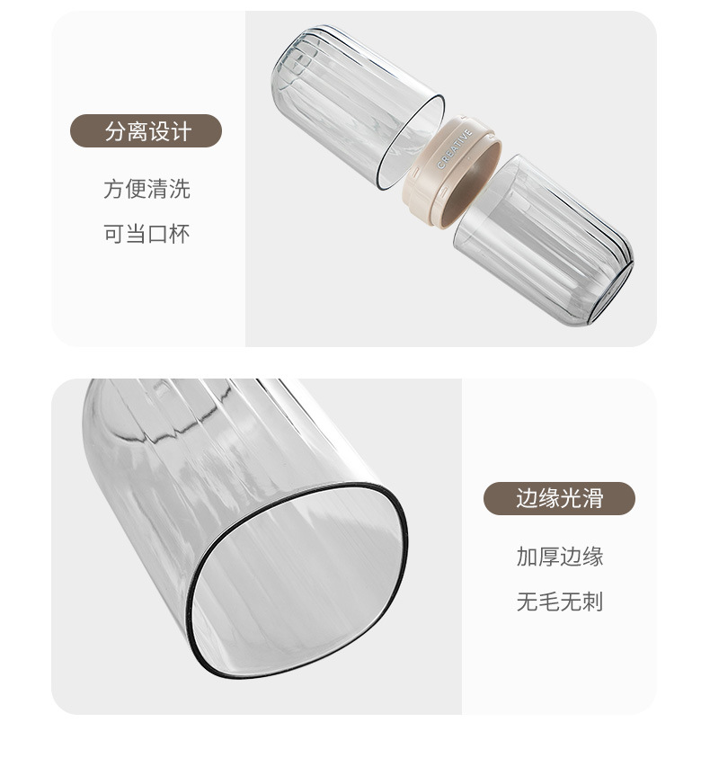 旅行洗漱杯套装旅游必备用品便携牙刷收纳盒洗漱包出差神器漱口杯详情10