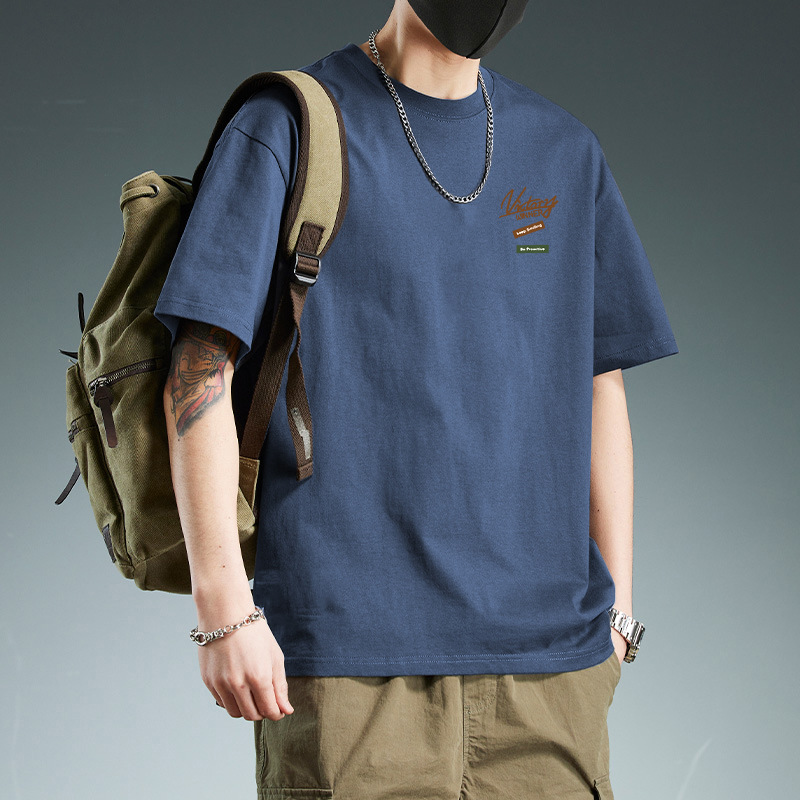 潮牌t恤男2025新款短袖夏季上衣学生宽松体恤半截袖打底衫详情10