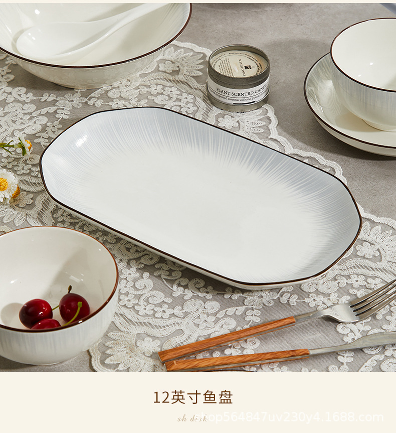 景德镇陶瓷碗吃饭碗家用泡面碗米饭碗汤碗盘子碗具套装餐具碗碟盘详情19