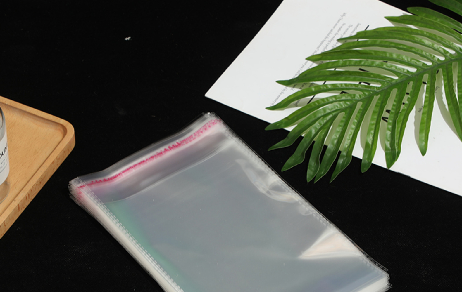 现货opp自粘袋 衣服自封袋子不干胶长条平口塑料自黏袋透明包装袋详情11