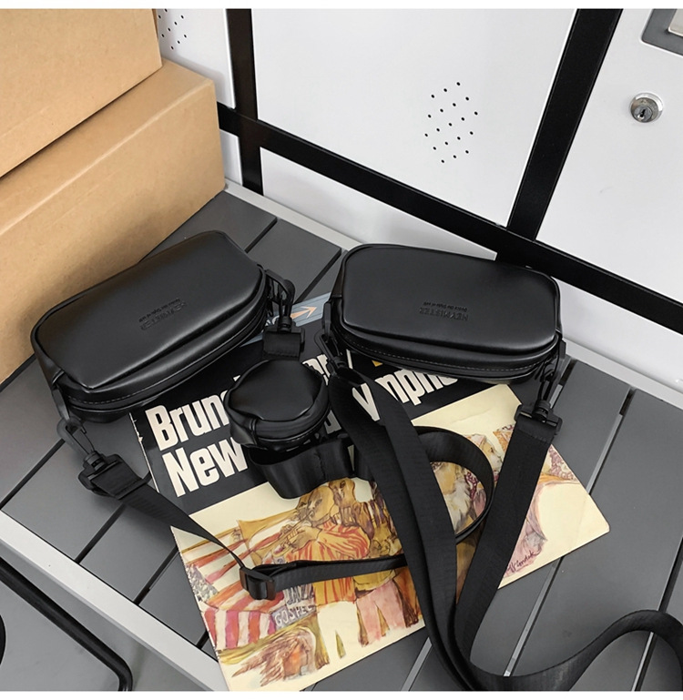 2026新款PU男士斜挎包韩版休闲小方包ins单肩包潮男情侣背包代发详情3