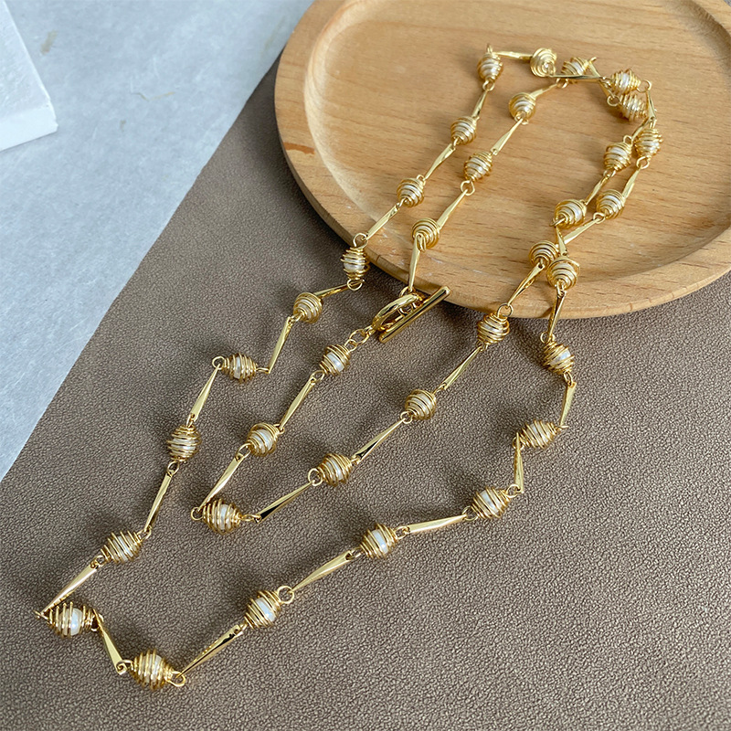 金属锁骨链百搭项链女款设计新款珍珠项链高级感轻奢小众配饰叠戴详情5