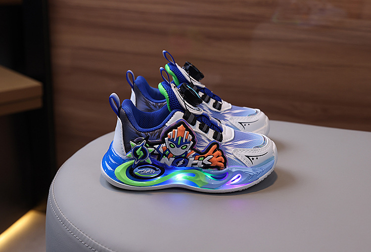 旋转扣小孩儿童鞋子男童运动鞋女童篮球鞋透气皮面软底防滑跑步鞋详情9