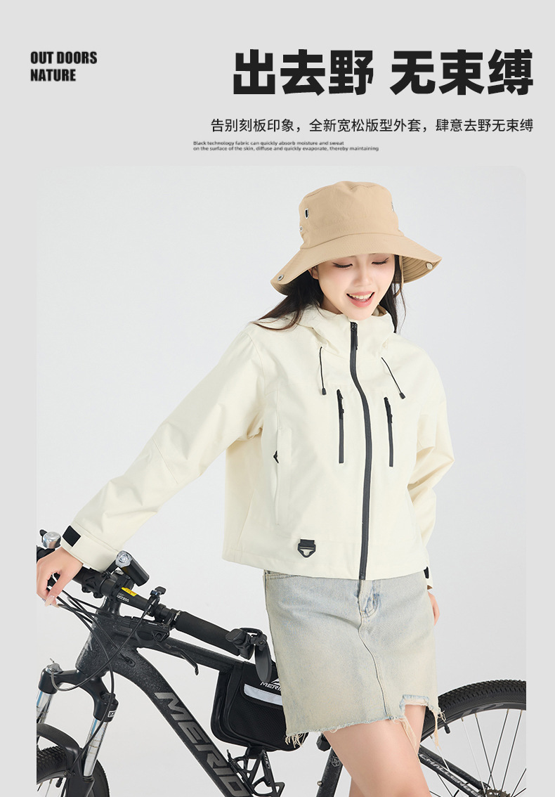 春季短款外套女士新款超好看连帽休闲夹克户外登山防风上衣2025潮详情5