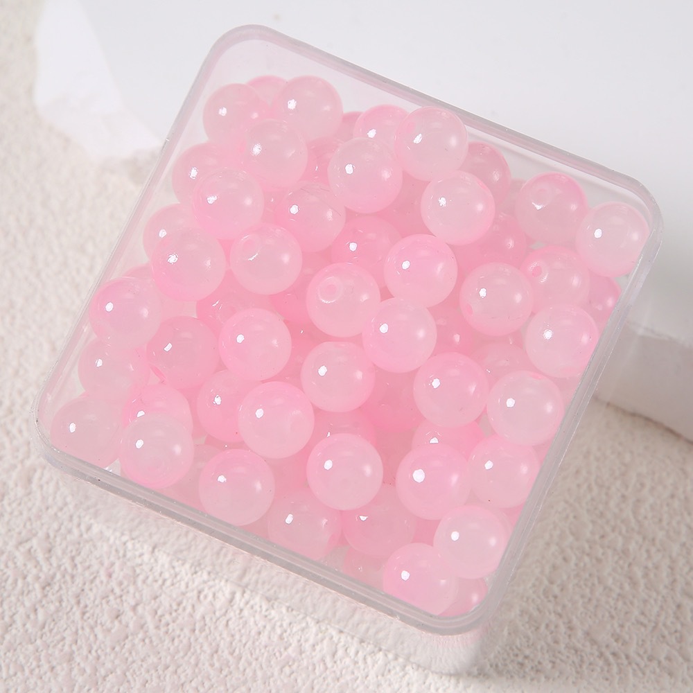 果冻色仿玉石珠子玻璃琉璃圆珠散珠手工diy发簪手链项链耳饰材料详情19