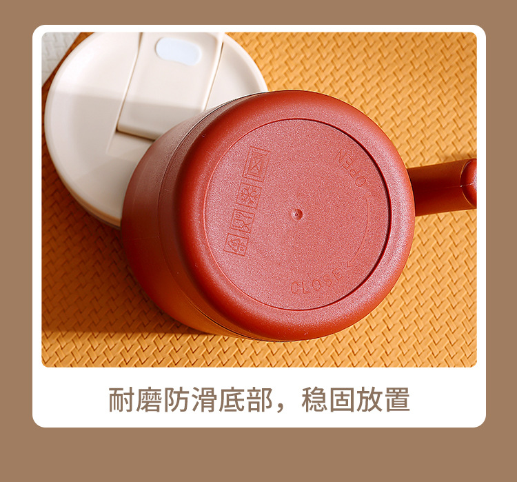 304 stainless steel mugs, portable coffee cups, thermos flasks, household red breakfast cups with spoon LIDS, office water cups pic 20