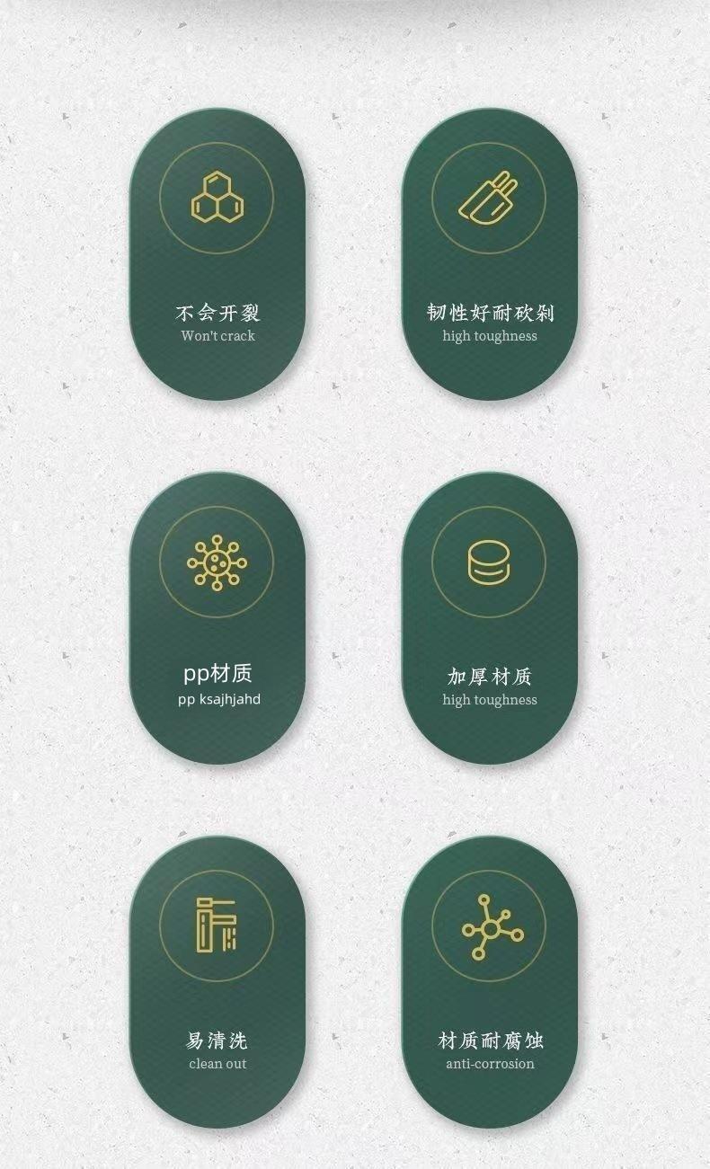 菜板pe食品级菜板剁骨家用砧板塑料菜板切菜板切菜可旋转案板菜板详情5