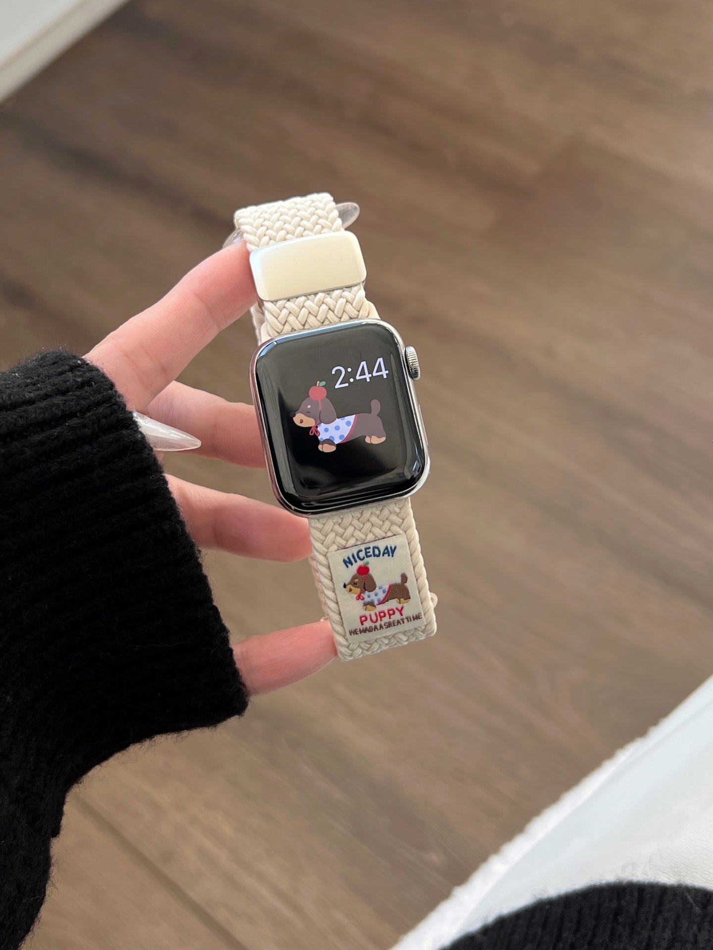 The puppy elastic woven nylon watch strap is suitable for the Apple Watch 10th generation 987654Ultra/SE pic 10