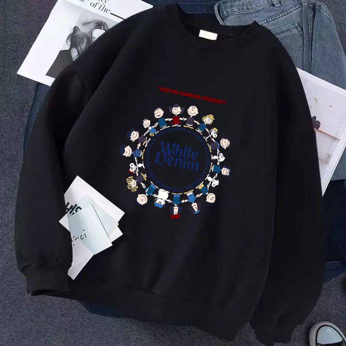 American autumn new round-neck hoodies for men and women, retro and trendy couple outfits, slimming and versatile casual jackets for women pic 8