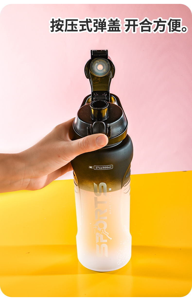 东南亚外贸大容量渐变喷砂直饮水杯男户外防摔手提水壶太空杯子详情13