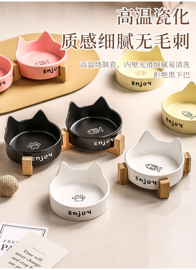 猫耳朵造型宠物食盆宠物用品喂食碗宠物碗宠物自动喂食器宠物食盆实用耐用详情9