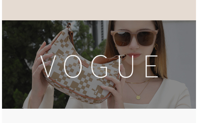 夏季新款女士时尚单肩包简约通勤风尚手提包高级感大容量腋下包详情5