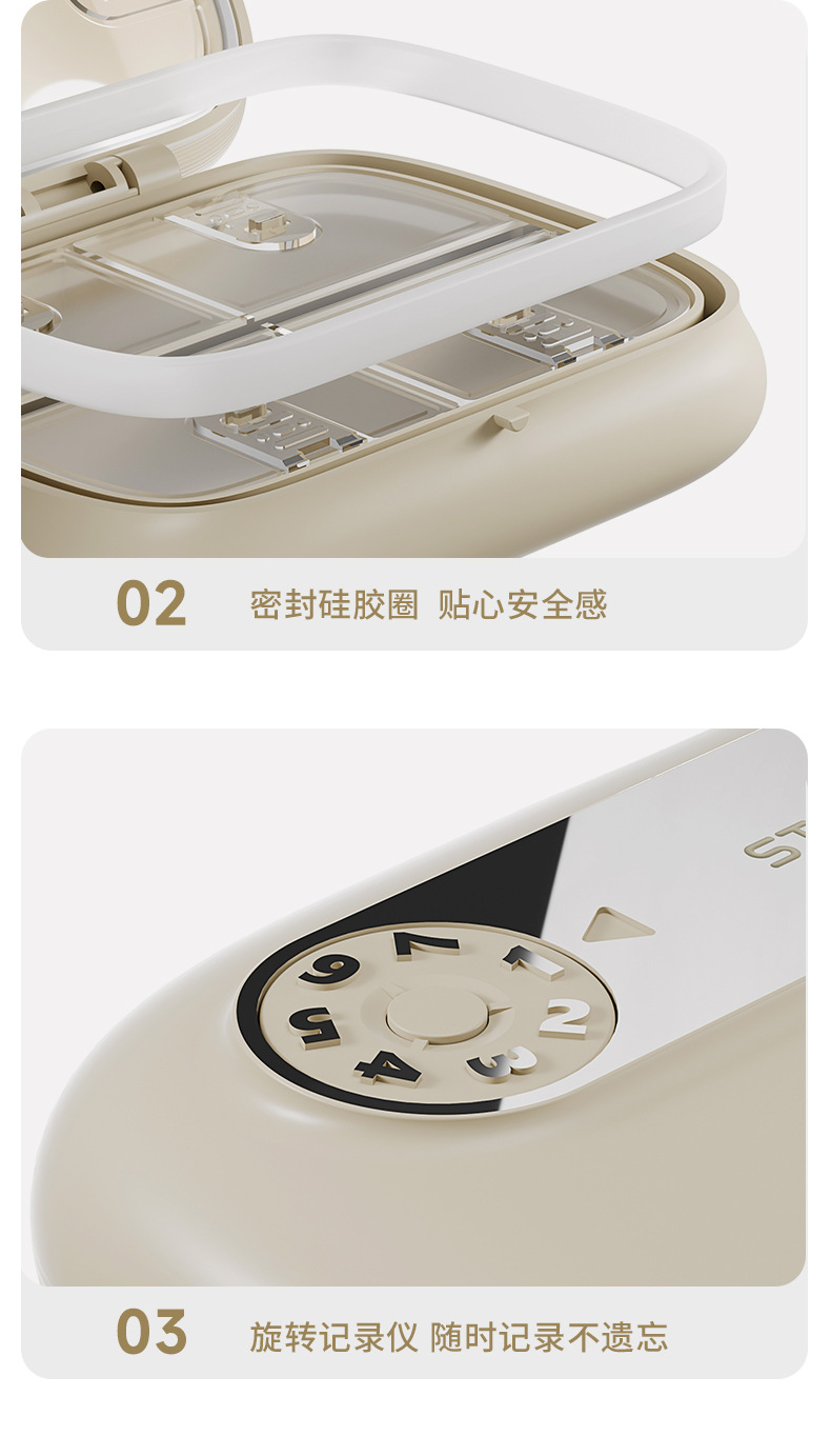 药盒便携小药盒保健品维生素减肥药分装药盒外出旅行随身携带药盒详情12