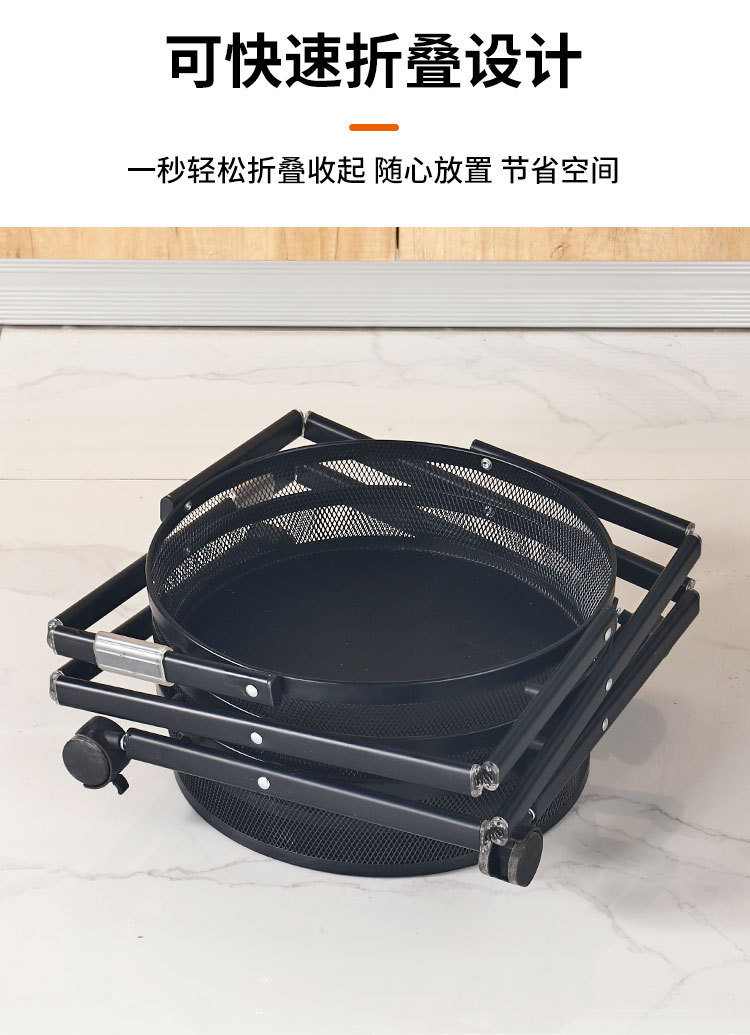 旋风厨房折叠置物架多层果蔬零食收纳小推车家用厨房可移动置物架详情12