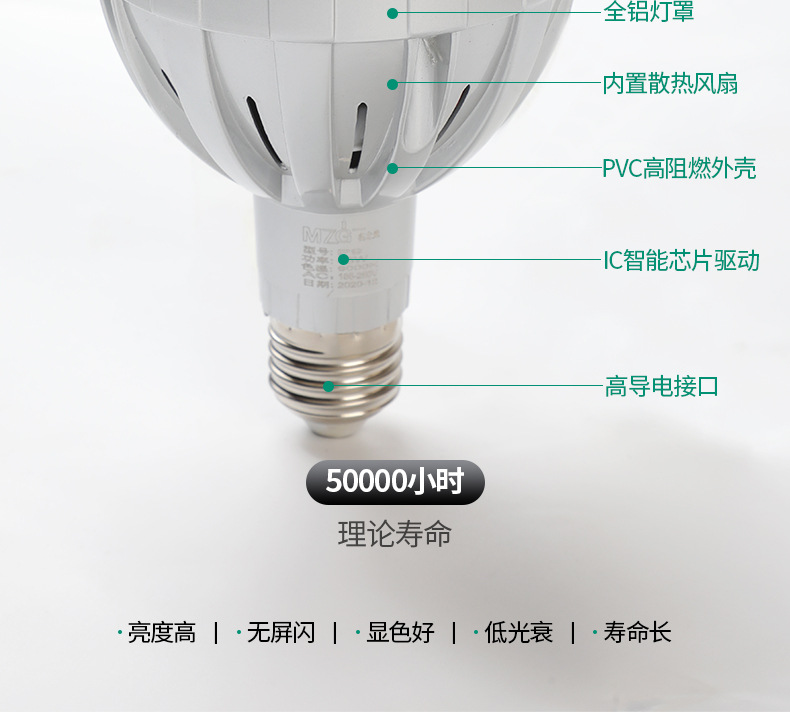 LED射灯PAR35W聚光灯泡轨道灯光源服装店商场酒店超市E27COB光源详情13